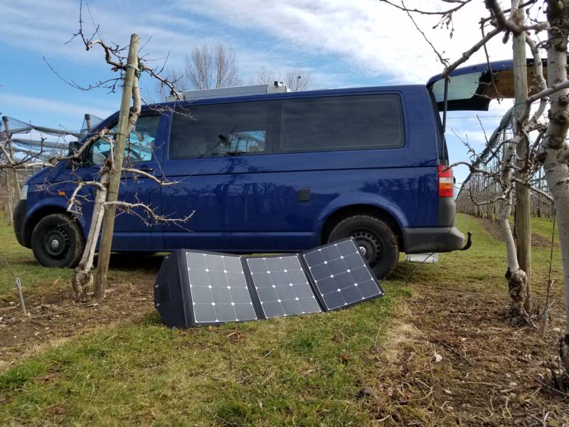 Faltbares Solarmodul für die Reise im Camper und Van