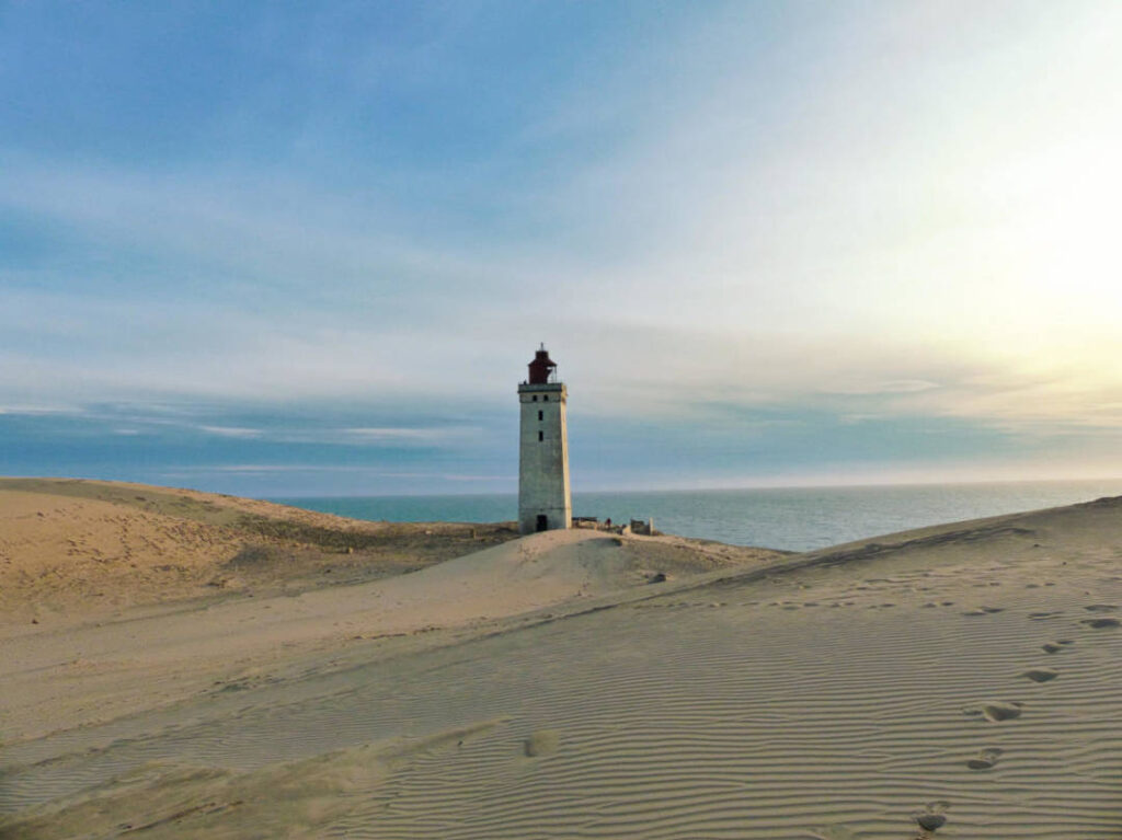 Rubjerg Knude. Spektakuläre Düne und Leuchtturm an der Westküste Dänemark.