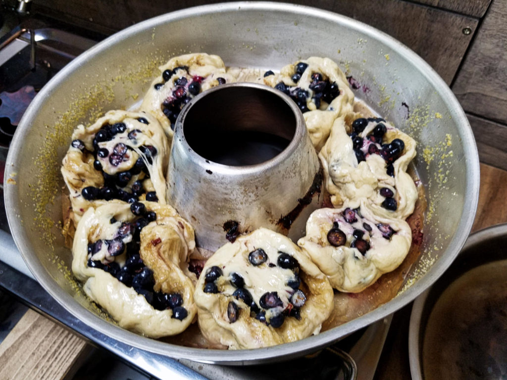 Blaubeeren Taschen im Omnia gebacken