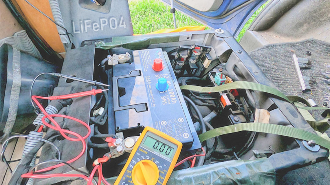 Lithium Batterie fürs Wohnmobil. Einbau der Supervolt LiFePO4