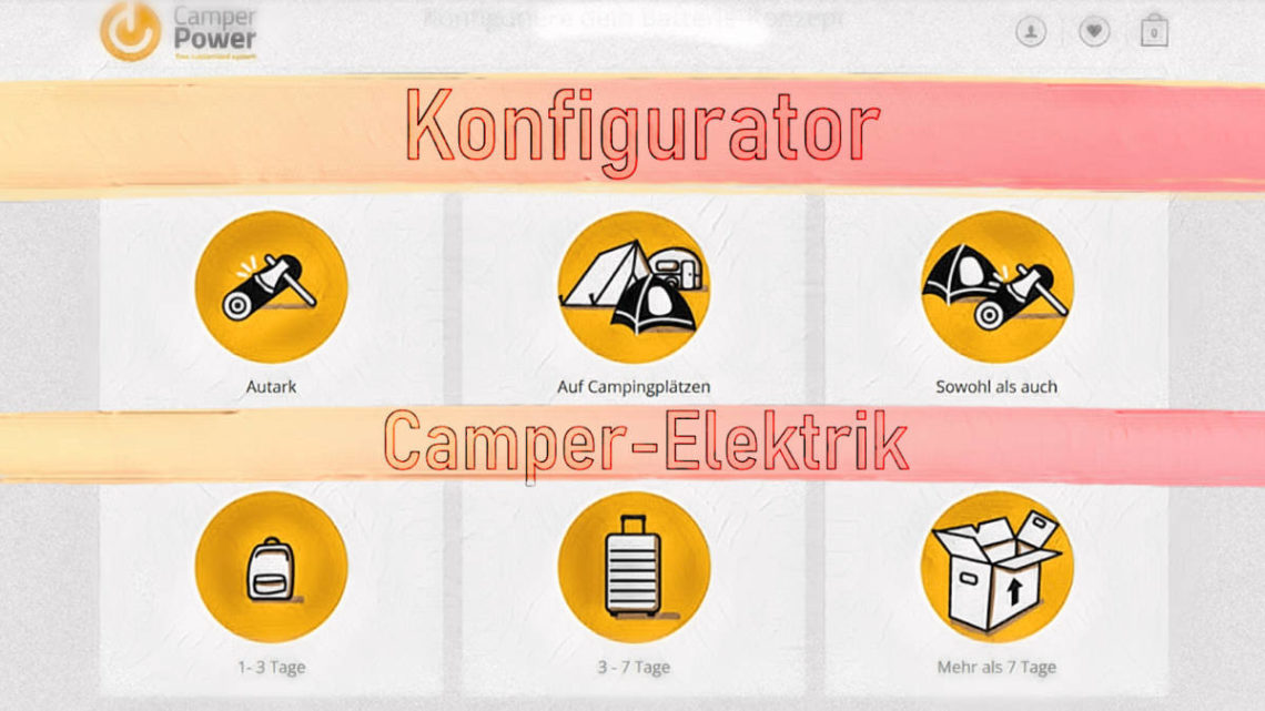 Konfigurator für ein Camper Elektrik Komplettset CamperPower